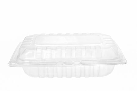 Plastic container on white background.の写真素材