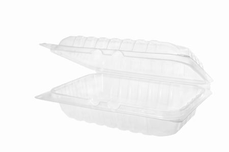 Plastic container on white background.の写真素材