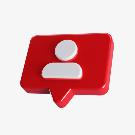 3d Bubble Chat User Icon Isolated on White Background. User Symbolの写真素材