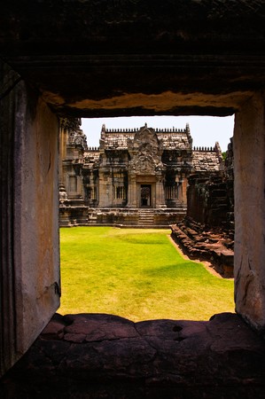  Pranom Rung Stone Clastle,ancient ruins of temple in Thailand の写真素材
