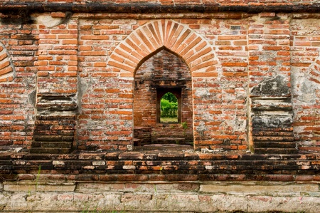 Buddhist temple ruins in Thailandの写真素材