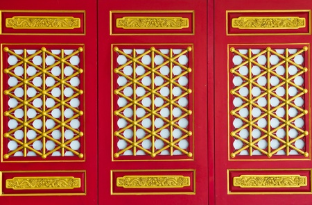 Chinese traditional wooden doorの写真素材