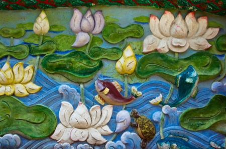 Thai art design in the temple ,Thailand.の写真素材