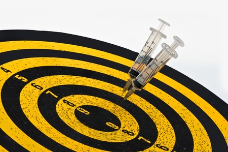 Syringes and Targetの写真素材