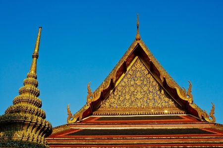 Roof of the temple in Thailand