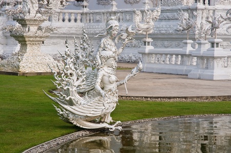  statue of Mythical female bird with a human head in Thailand  の写真素材