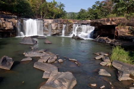 Beautiful waterfall in THailand の写真素材