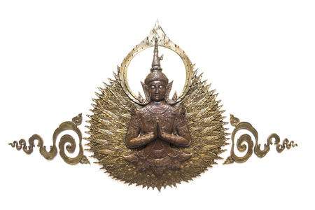 Traditional pattern on white background の写真素材