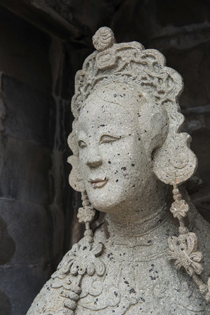 Sculpture of the beautiful ancient Chinese womenの写真素材