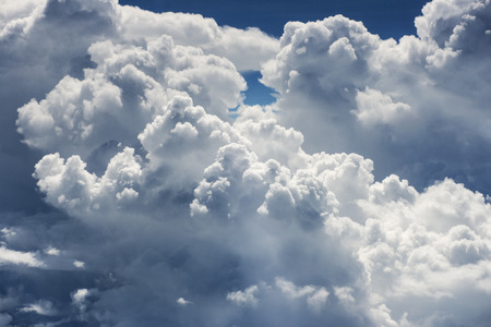 beautiful clouds on a blue skyの写真素材