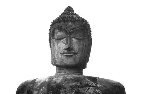 Ancient Buddha statue in Thailand.の写真素材