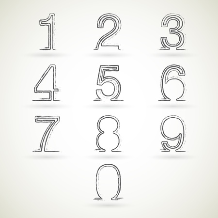 Numbers set, illustration のイラスト素材