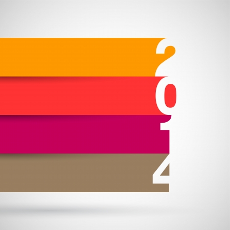 Happy new Year 2014, vector illustration  のイラスト素材