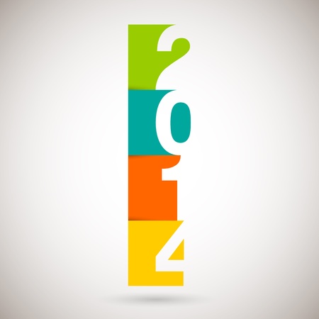 Happy new Year 2014, vector illustration  のイラスト素材