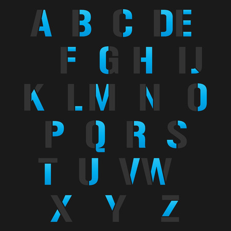 alphabetic font and numbersのイラスト素材