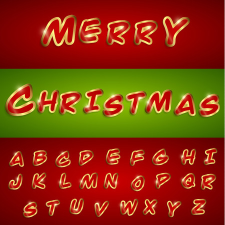 alphabetic font and numbersのイラスト素材