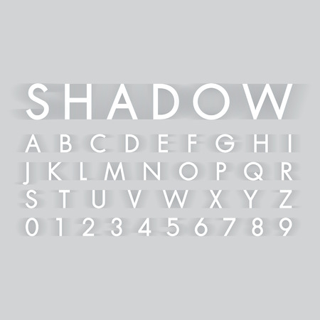 alphabetic font and numbersのイラスト素材