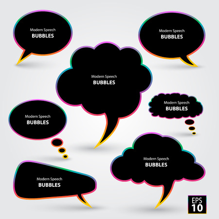 modern speech bubble templateのイラスト素材