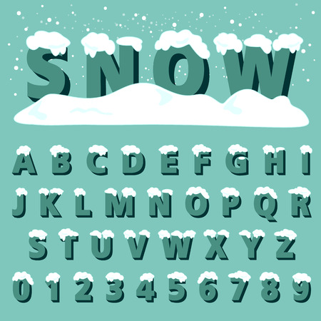 alphabetic font and numbersのイラスト素材