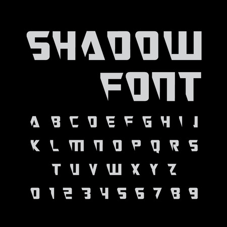 alphabetic font and numbersのイラスト素材