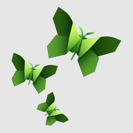 origami butterflyのイラスト素材