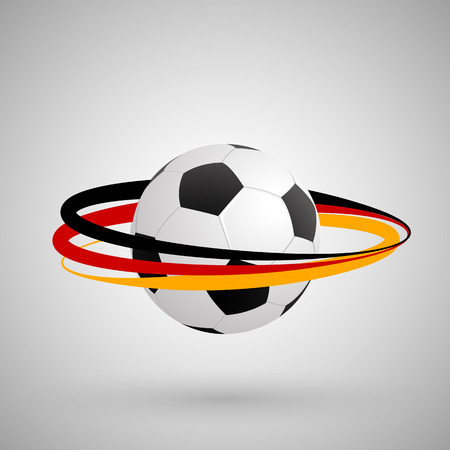 abstract soccer ball with color ringのイラスト素材