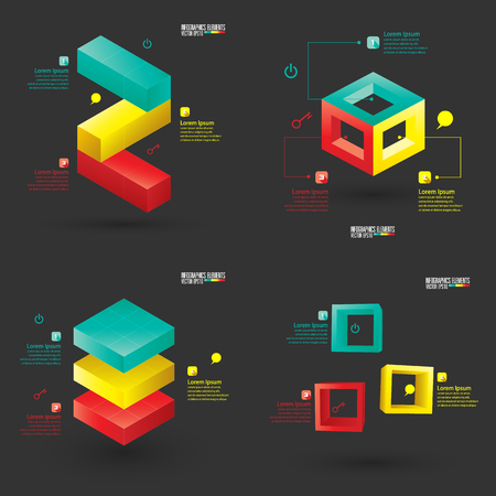 Infographics template vector eps10 illustrationのイラスト素材