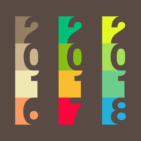 Happy New Year 2017 with 2017 Color Trendsのイラスト素材