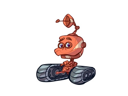 cute baby robotのイラスト素材