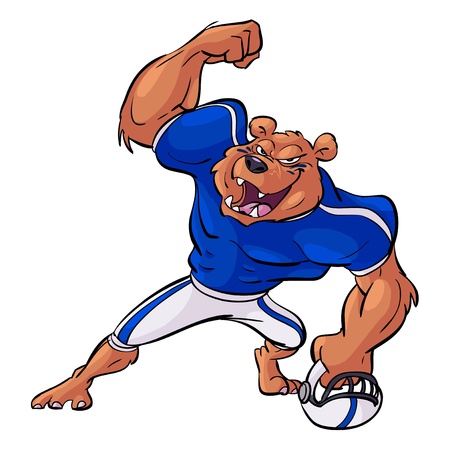 football bear victoryのイラスト素材