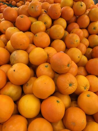 many oranges for saleの写真素材