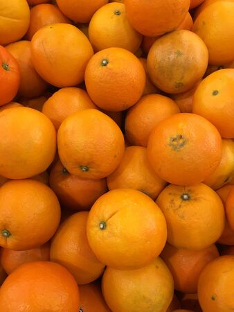many oranges for saleの写真素材
