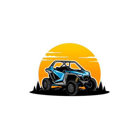 off road adventure atv utv buggy logo vectorのイラスト素材