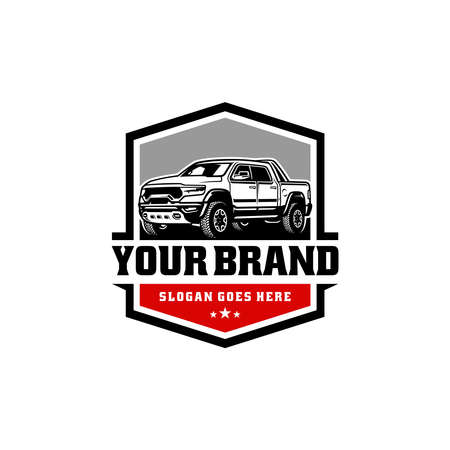 pick up truck illustration logo vectorのイラスト素材
