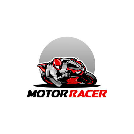 Sport motorcycle logo illustration vectorのイラスト素材