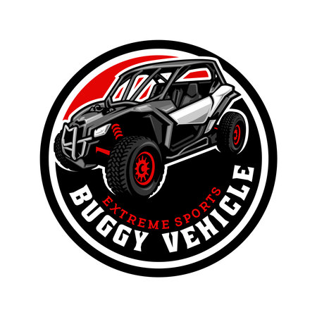 Buggy Extreme Sport illustration logo vectorのイラスト素材