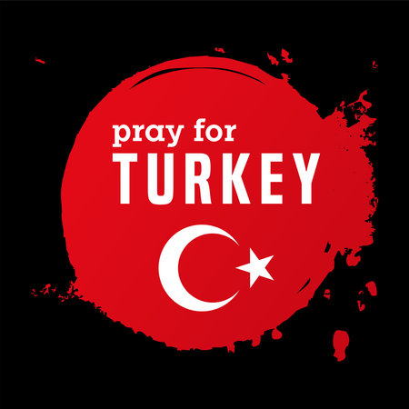 pray for turkey illustration template vectorのイラスト素材