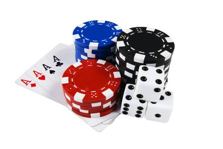 Poker Marks, chips, cards & dices