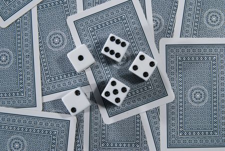 Playing Cards and dicesのeditorial素材
