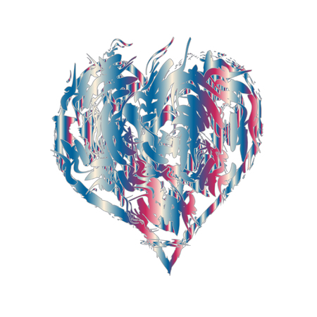 Colorful vivid and joyful Shape of Heart. Vector Illustration.のイラスト素材