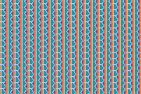 Original Rainbow colors Hexagon Seamless Vector Pattern