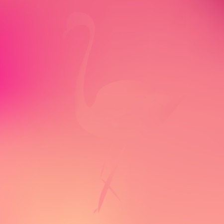 Original gradient flamingo background. Pink colored amazing texture. Gentle flamingo gradient. Colorful background with flamingoのイラスト素材