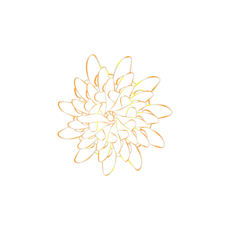 Fantasy Geometric Flower Vector Illustration. Original Concept for Your Design. Magic Pastel Colored Flower.のイラスト素材