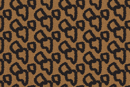 Vector seamless pattern with leopard fur texture. Repeating leopard fur background for textile design, wrapping paper, wallpaper. Funky animal printのイラスト素材