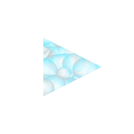 Blue and Pink Bubbly Original Play Icon Isolated on White Original Vector Designのイラスト素材