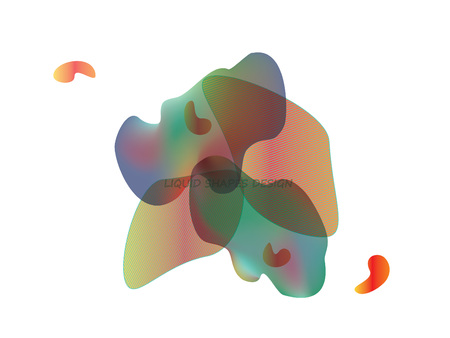 Abstract modern graphic fluid elements. Dynamical colored forms and line. Gradient abstract banner with flowing liquid shapes, another forms of life vector illustration. Trend logo designのイラスト素材