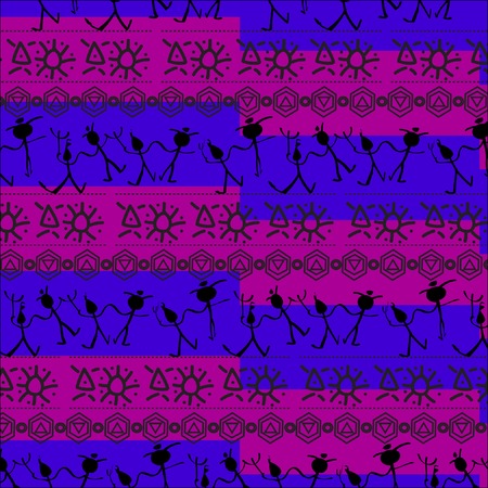 African tribal ethnic motifs doodle pattern. Eclectic african tribal motifs clothing fabric ethnic...