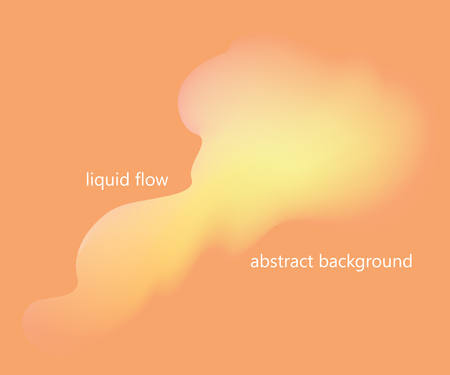 Liquid, flow, fluid vector background. Fluid colors shapes. Design for gift card,cover,poster. Wall poster design. Fluid colorful shapes composition. Eps10. Dynamic futuristic shape in warm orangeのイラスト素材