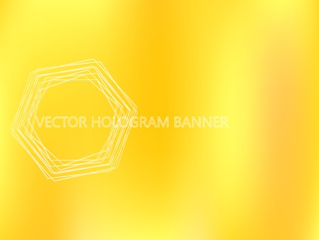 Golden shiny foil paper. Holographic Gold Vector Background. Iridescent Foil. Glitch Gradient Hologram. Sunny Yellow Blur Template. Ultraviolet metallic paper. Cover to web design.のイラスト素材