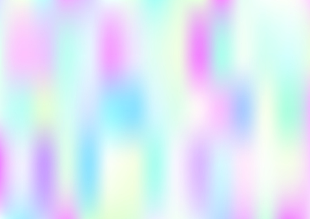Funky Hologram Gradient Vector Background.Blurred Rainbow Colors Mesh Texture.Fairy Tale Magic Vector Design. Blur Pinky Turquoise Violet Yellow Shiny Gradient. Holographic Fluid Stains Vector Designのイラスト素材